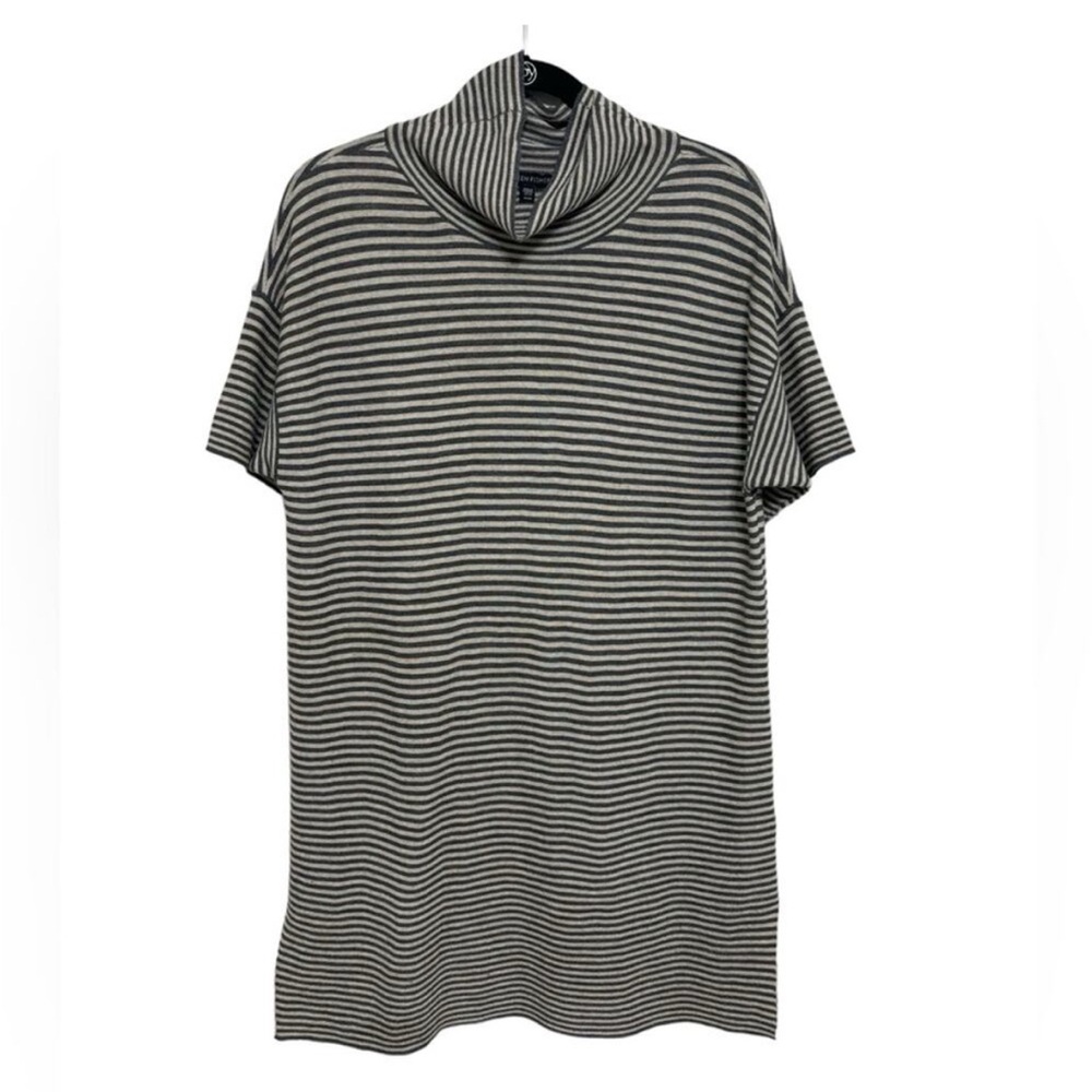 Eileen Fisher Merino Wool Tunic Sweater Shift Dress - Size M